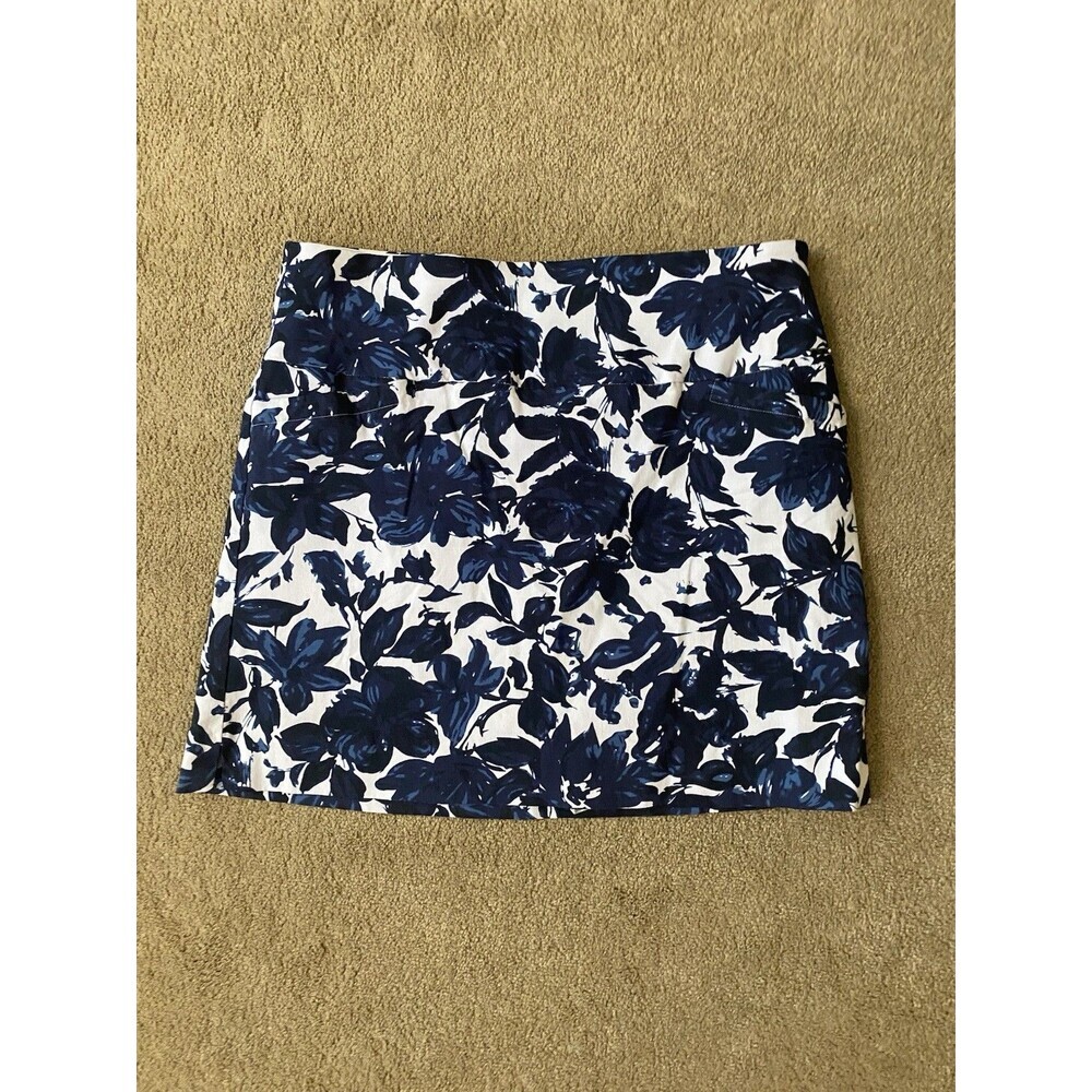 S.C. & Co. Women’s Blue And White Floral Sporty Athletic Skort Size XL